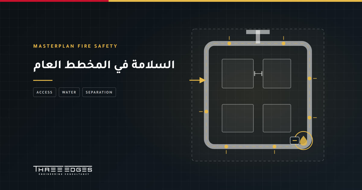 السلامة من الحريق في المخطط العام: الوصول والمياه والمسافات