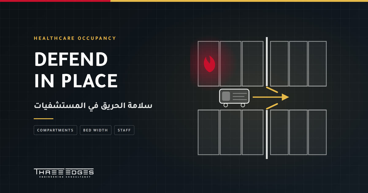 سلامة الحريق في المستشفيات: الإخلاء الأفقي بدل إخلاء المبنى